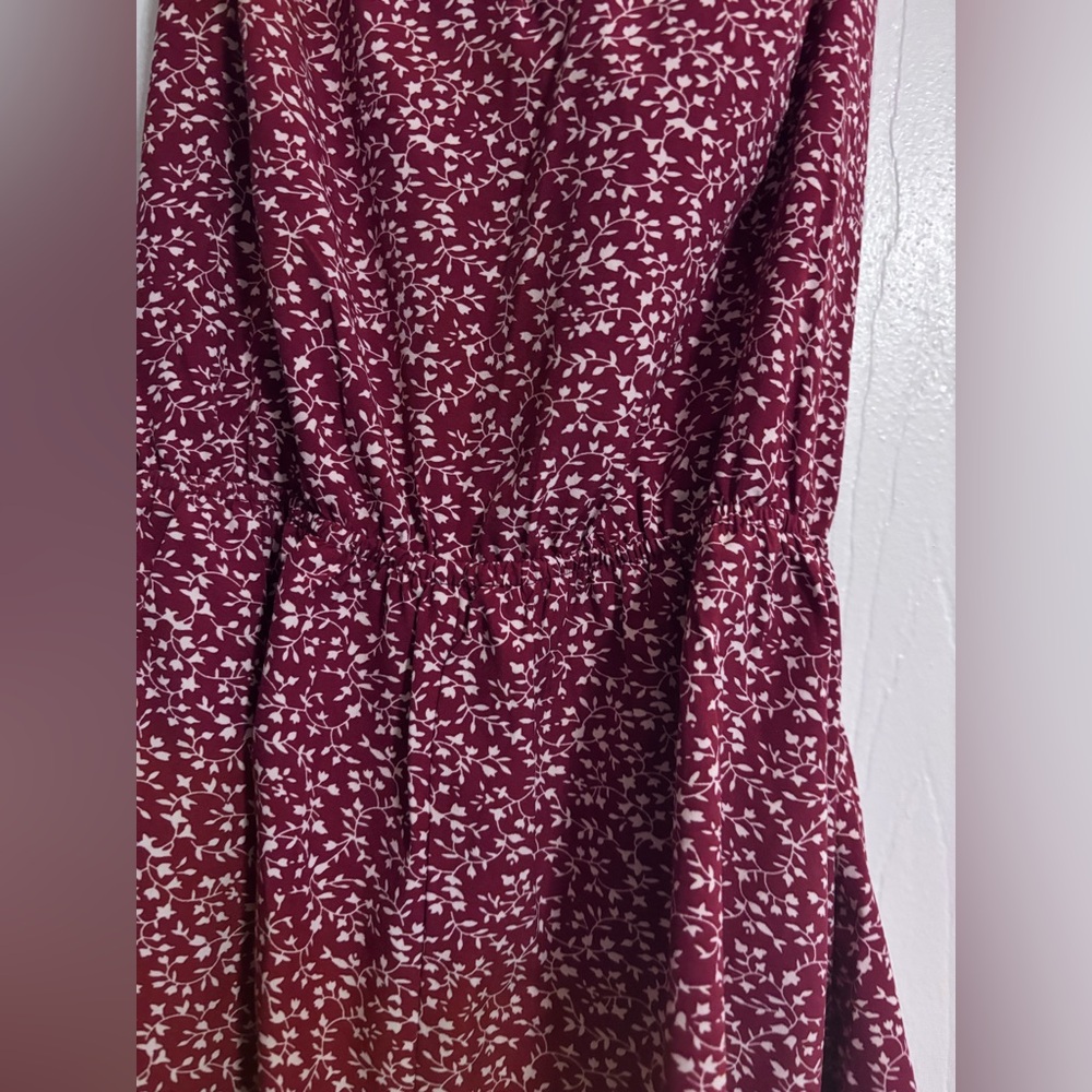Floral Maroon & White Casual romper